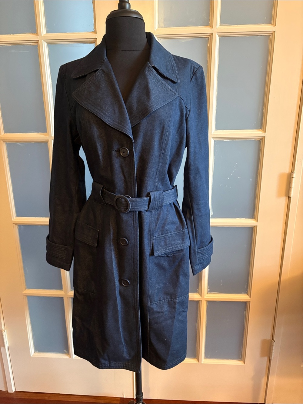 Gap Women’s Denim Trench Coat - Medium